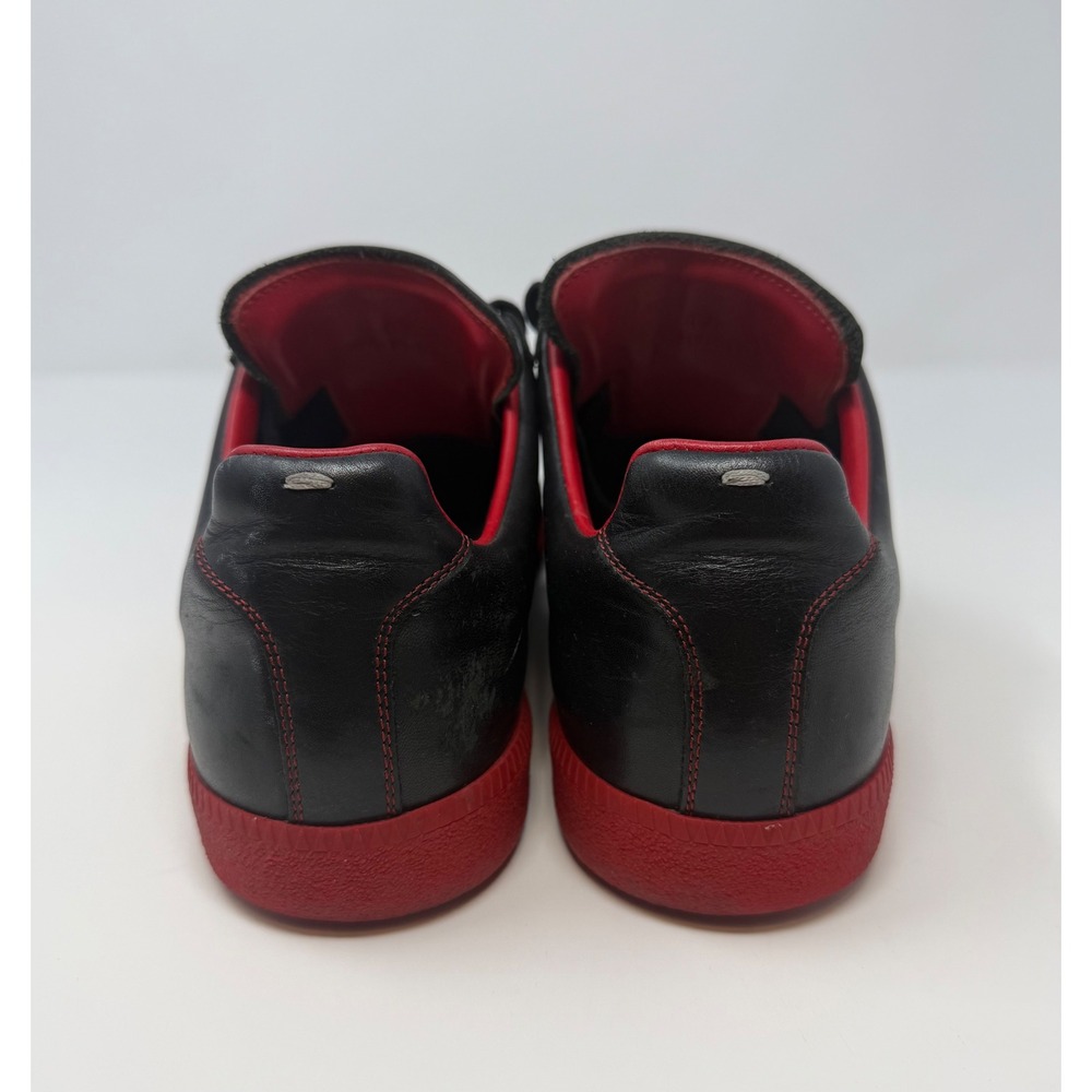 Maison Margiela Replica GAT Leather Sneaker Black Red Size 10 US 43 EU - Picture 5 of 9